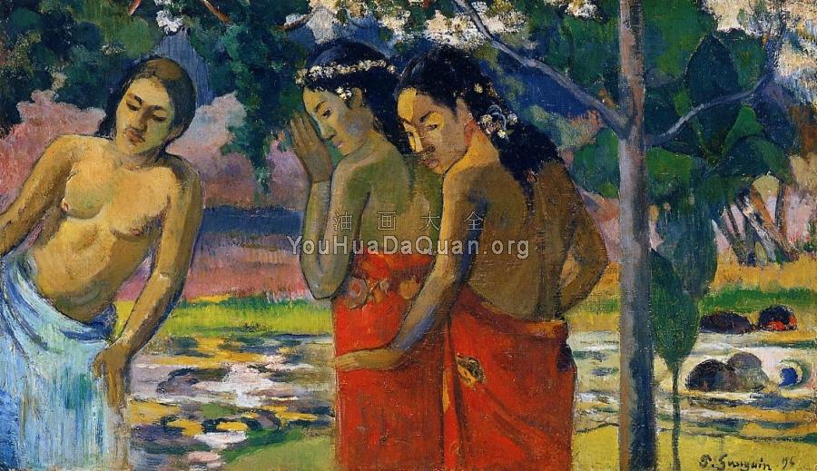 Three Tahitian Women - 保罗·高更